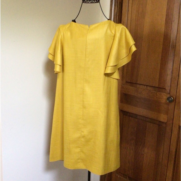 Ali Ro Shift Dress with Flutter Sleeves, Size 4 - Picture 3 of 6